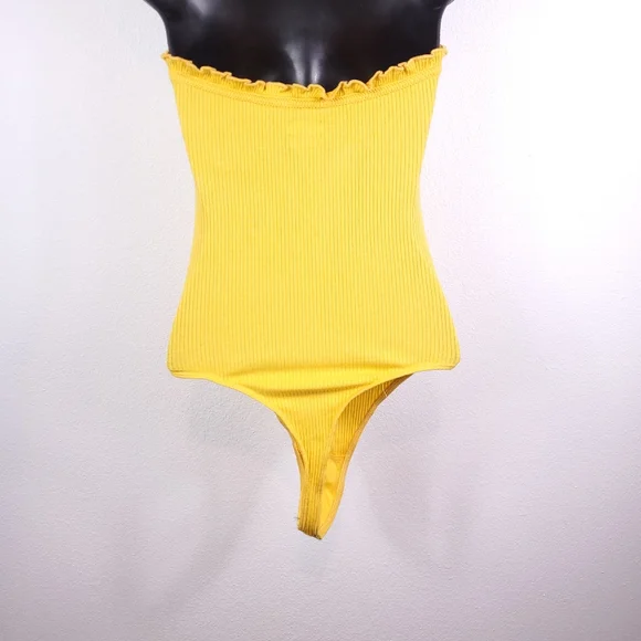 Urban Outfitters Out From Under Yellow Strapless Bodysuit - Picture 3 of 5